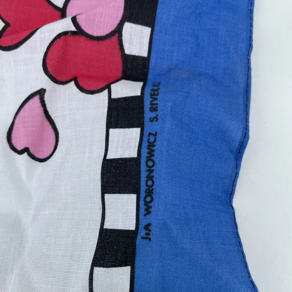 Vintage Disney Mickey Minnie Mouse Handkerchief Scarf Bandana 22X22